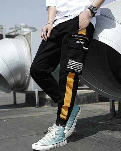 Image of Noble Monk Men's Loose Mid Rise Track Pant | Stylish Track Pants | Cargo Pockets |Baggy Fit Jogger's