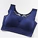 Plus Size Sports Bras for Women Anti-Sagging High Impact Bra Comfort Wireless Athletic Underwear for All-Day Wear Navy