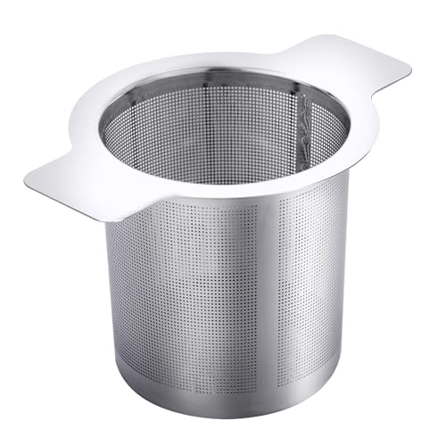 Leden Extra Fine Mesh Tea Strainer - Stainless Steel Infuser for Loose Leaf Tea & Coffee, Large Capacity Filter with Double Handles