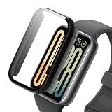 YealRed For Xiaomi Smart Band 9 Pro 保護ケース 軽量 PC+強化ガラスカバー 9H硬度 取り付け簡単 一体型 全面保護 キズ防止 耐衝撃 HD高透過率 指紋防止 反射低減 Xiaomi Smart Band 9 Pro に対応 （ブラック）