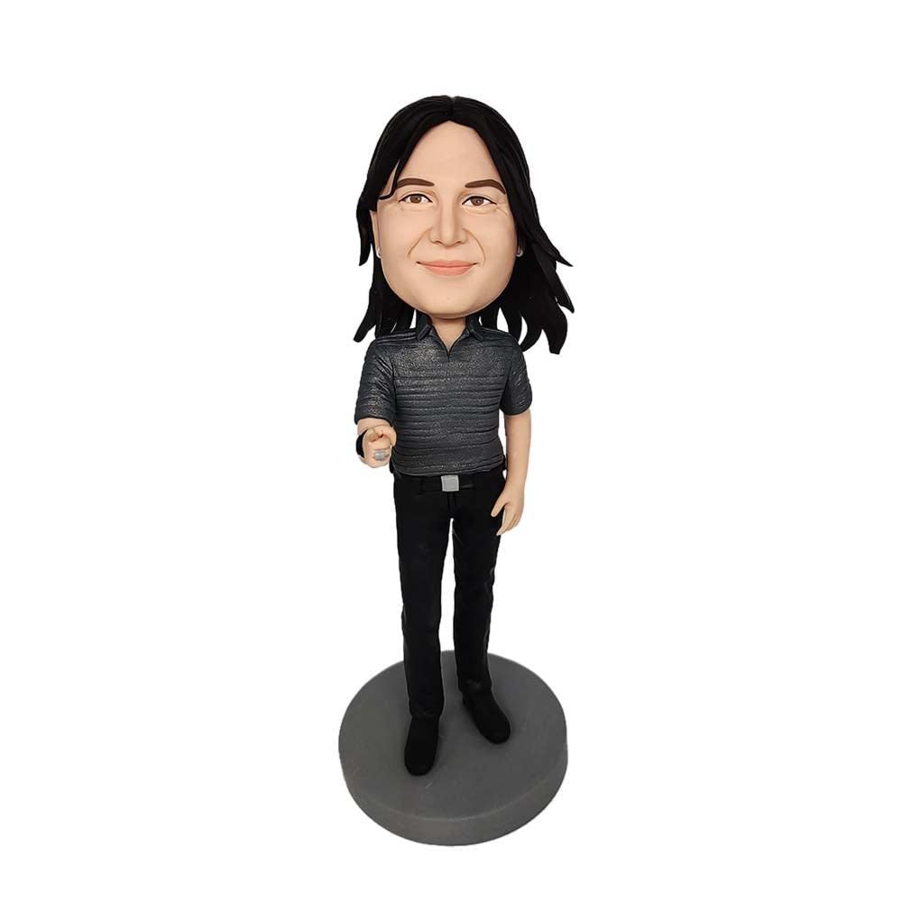 Cabezudos Figuras Personalizadas Muñeca, Cabeza de Bobble Figuras Hechas a Mano Regalo Esculturas Personalizadas para Hombre