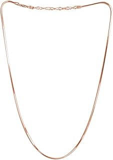 ZAVYA 925 Silver Serpentine Elegance Rose Gold-Plated Snake Chain | Gift for her, Gifts for Women &amp; Girls | With Certifica...