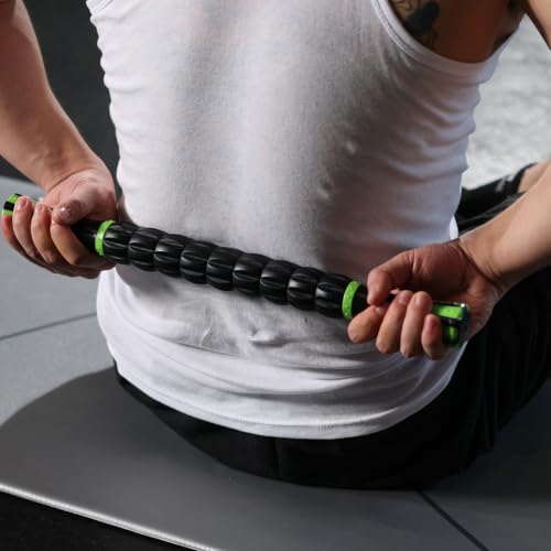 Image of Muscle Roller Deep Tissue Massage Stick Cellulite Roller Fascia Blaster Lymphatic Drainage Massager for Muscle Soreness Tightness Physical Therapy(Blue Black)