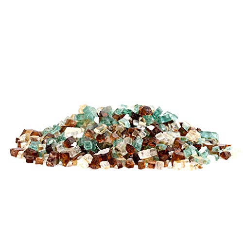 Stanbroil 10-Pound 1/2 Fire Glass Blended Gold,Light Green,Copper Reflective for Indoor and Outdoor