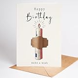 myDreamwork® Geldgeschenk Geburtstag – Geburtstagskarte Geldgeschenk mit Kerze – kreative Geldgeschenk Karte für Geldschein oder Gutschein – originelle Happy Birthday Karte für Frauen & Männer