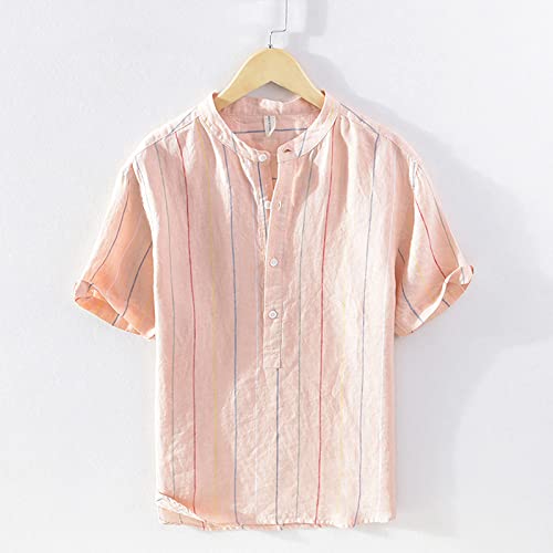 Chemise hawaïenne pour hommes, coupe manches courtes en coton léger pour t-shirt de fête