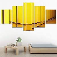 SIGNWIN 5 Panel Canvas Wall Art Modern Art Shapely Patterns Windows for Home Decorations Ready to Hang - 60