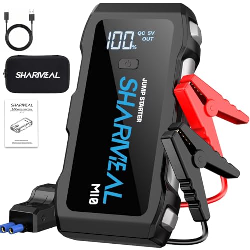 Sharmeal Jump Starter 6000A, 12V Car Battery Jump Starter (Up to All Gas or 10.0L Diesel Engine),...