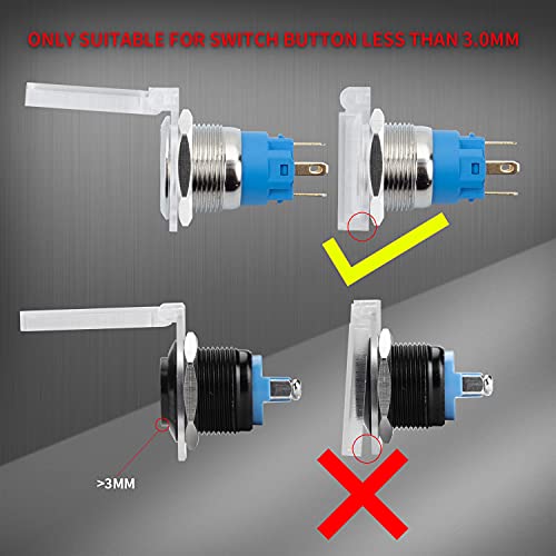 DaierTek 22mm Push Button Cover Child Proof Transparent Safety Power Button Switch Cover Guard Protector for Computer PC Desktop -3Pack by DAIERTEK - Image 6