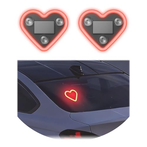 TOMSE Car Ambient Atmosphere Mood Light for Suzuki S-Presso 2019 2020 2021 2022 2023 2024 2025 2026 Heart Shaped Neon LED as Triangle Window Accent Light Romantic Interior Decor Gift
