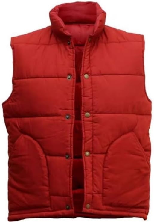 Men's Michael - J - Fox - Back To Marty - McFly Red Puffer Vest