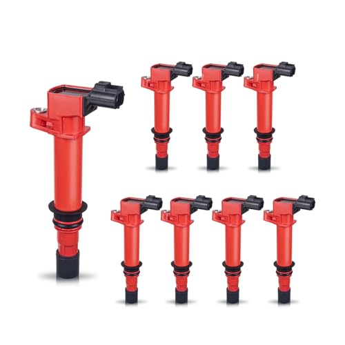 ENA Set of 8 Red Ignition Coil Pack for UF270