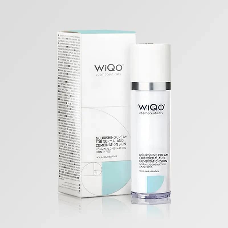 WiQo Crema Nutriente Viso per Pelle Normale e Mista Idratazione Quotidiana Formula Leggera Cura della Pelle 50ml