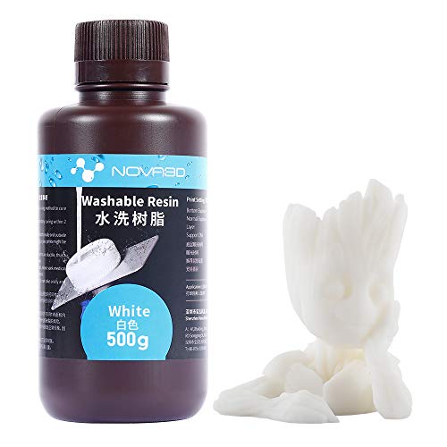 NOVA3D UVレジン水洗可能 405nm LCD SLA 3Dプリンター用 な光硬化 3D樹脂 500g 白