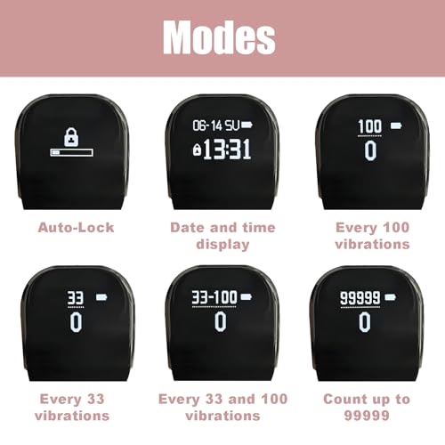 Image of Worship Counter, Tally Clicker for Muslim Islamic Prayer, OLED Screen, Time and Date Digital Display, Vibration Reminder Alarm, Golf, Goods Counting, Lap, Knitting