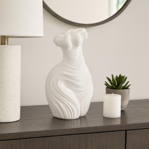 Estatua Decorativa Busto Griego de Resina Blanca 11" miniatura 2