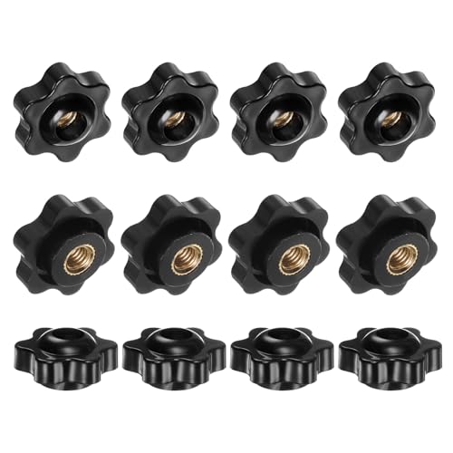 M METERXITY 12-Pack 6 Star Knobs, 1/4