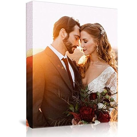 iDIY Personalised Picture to Canvas for Wall, Customised Canvas Prints 8x10 and Various Sizes, Custom Wall Art with Your Photo on Canvas Cover