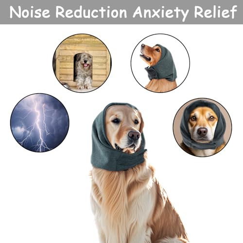 Image of Dog Calming Hoodie Ear Wraps for Dogs Ear Covers Dog Warm Ear Muffs Winter Ear Scarf for Cats Dogs