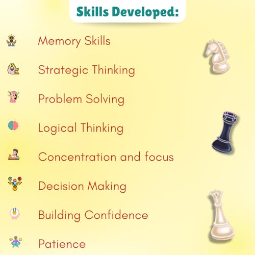 Image of Creative's Children's Chess Game for Kids | Learn Chess Step-by-Step with Illustrated Board & Activity Book | Strategy & Logic Educational Board Game | Ages 7+