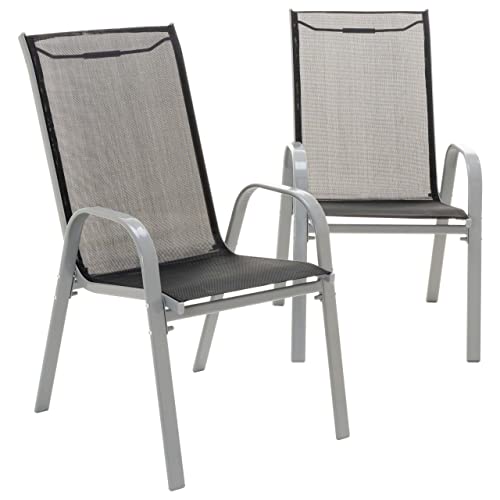 Nexos Trading Stapelstühle 4er Set für Garten und Terrasse