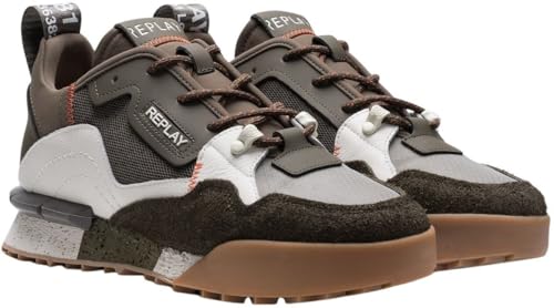 Replay Męskie buty sportowe GMS1P, 039 MIL GRN, 43 EU, 039 Mil Grn, 43 EU