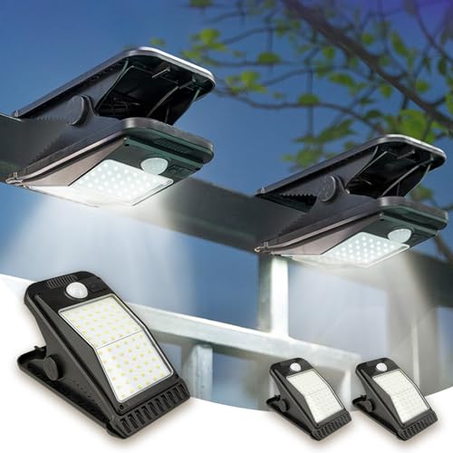 SKD ソーラーライト クリップ型 2個 LEDセンサーライト 昼白色 暖色 明暗センサー 人感センサー ソーラーライト クリップライト ソーラー充電 USB充電式 アウトドア 屋外作業 (昼白色 2個)