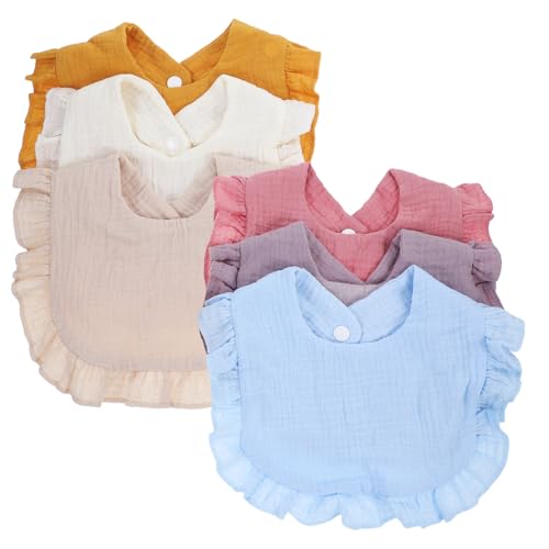 Bavoirs repas garçon fille lot de 6 HANABASS pratiques au quotidien