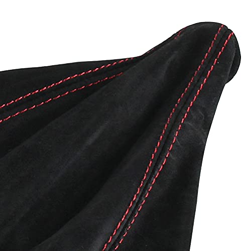 SPEC-D TUNING Suede Leather Manual Shift Boot Cover w/Red Stitching Compatible with Honda Civic/Acura Integra - Thumbnail 6