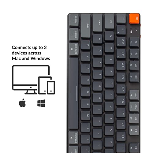Keychron K5 Se Ultra-Slim Wireless Bluetooth/Wired Usb Mechanical Keyboard With Low-Profile Gateron Blue Switch, Full Size Layout 104 Keys Rgb Backlight Computer Keyboard For Mac And Windows #TOP2