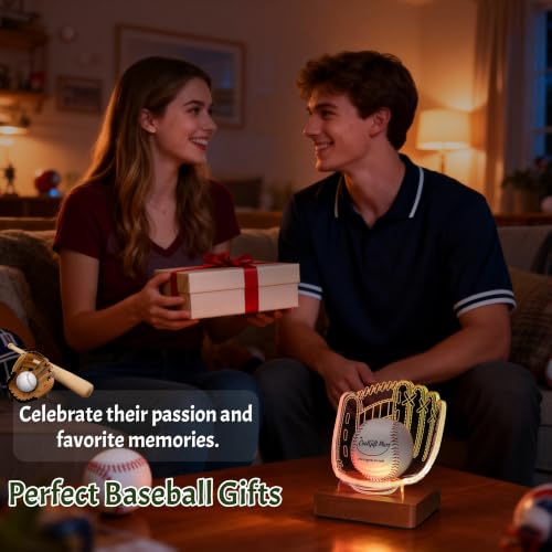 Image of CoolGift Mart Light Up Baseball Glove Display Stand