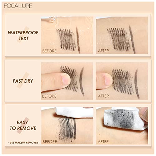 Focallure Mascara + Liquid Eyeliner, Double-Ended Mascara Set, 2-In-1 Boosts Lash Length, Volume & Definition, Long Lasting, Waterproof & Smudge-Proof #TOP5