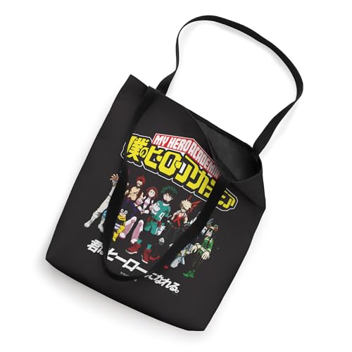 Bolso tipo tote de My Hero Academia con imagen grupal de héroes y logo de anime miniatura 2