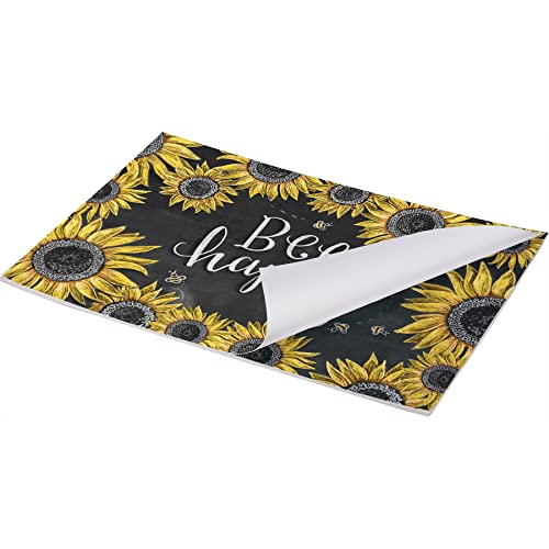 Primitives by Kathy Pack of 24 Sunflower Design Bee Happy Single Use Rectangular Paper Table Placemats from