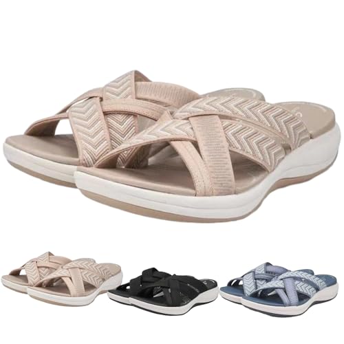 Generic Comfortable Recovery Orthopedic Walking Sandals, Women Damping Sole Upgradation Stretch with Arch Support Sandals