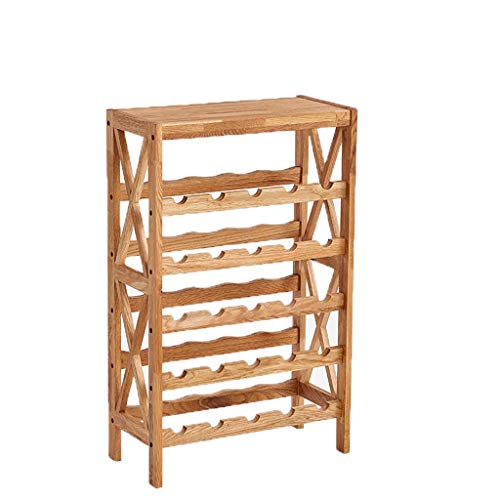 Soporte para botellas de vino de madera para mesa y hogar miniatura 1