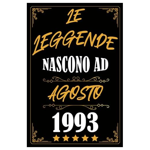 Le Leggende Nascono Ad Agosto 1993: Idea Regalo di compleanno 30 anni originale per donne e uomini / Quaderno a righe"