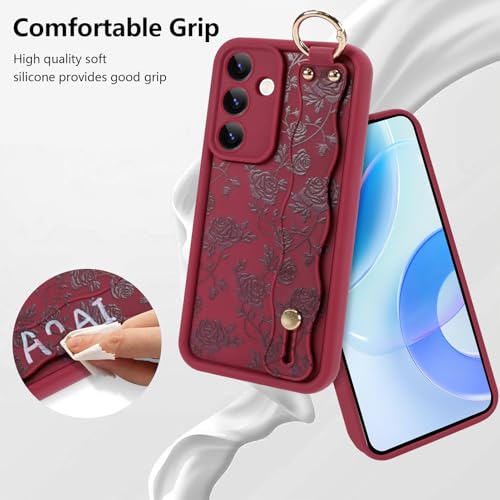 Coque Samsung Galaxy SN silicone à fleurs avec sangle réglable - 5