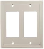 Amerelle Steps - Placa de pared de metal fundido con doble balancín en níquel satinado