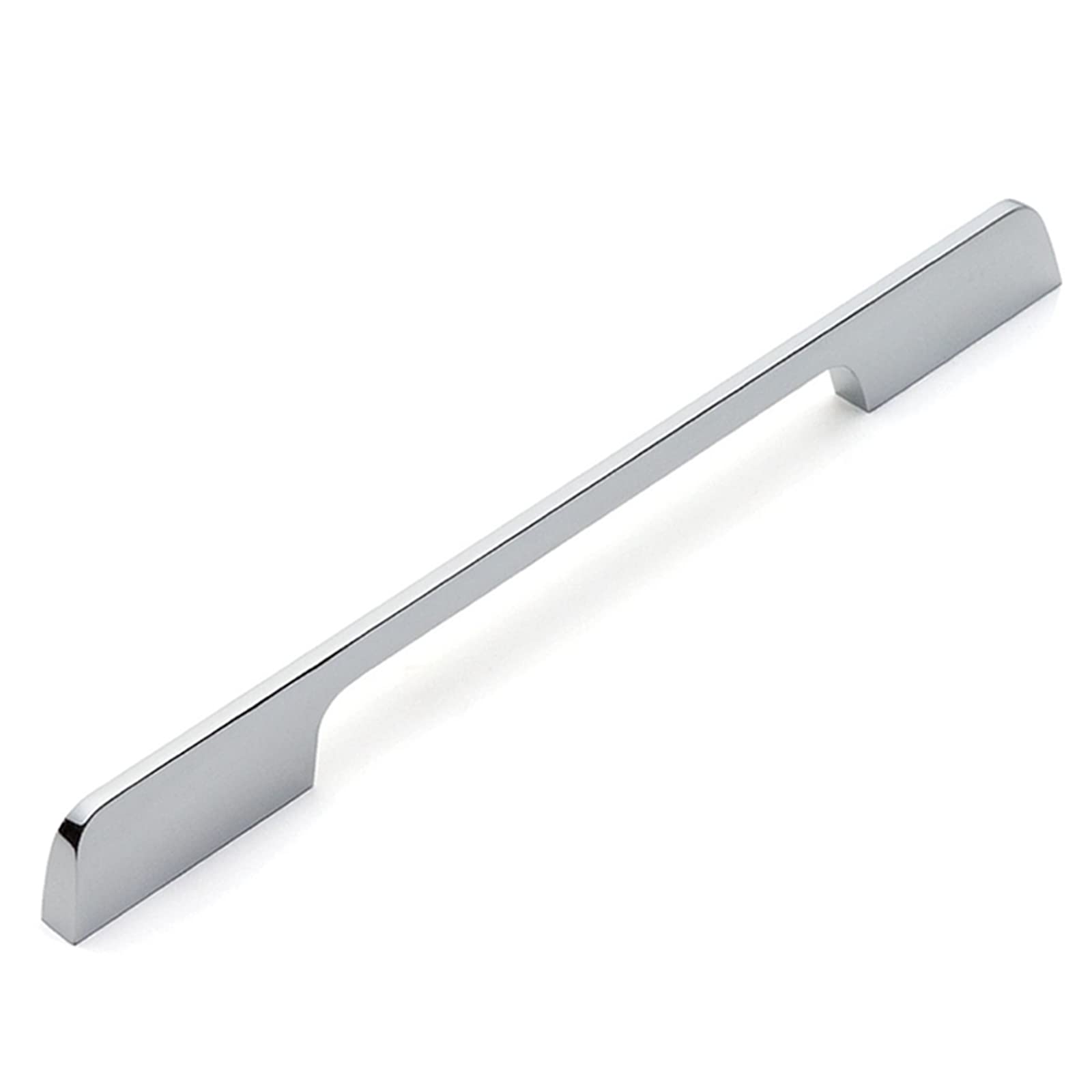 Decoranddecor Slimline Polished Kitchen Bathroom Bedroom Cabinet Door Drawer Furniture Handles (160mm or 192mm Hole Center, Polished Chrome)