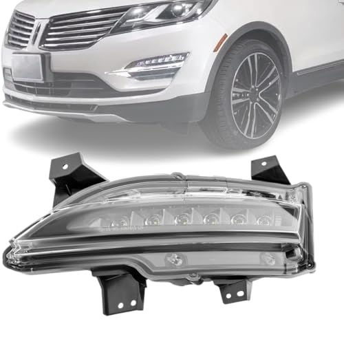 YINZINR LED Fog Light Front Fog Lamps w/Bulb Fits for 2014-2018 Lincoln MKC, Direct Replacement, US Stock (Left Driver Side)