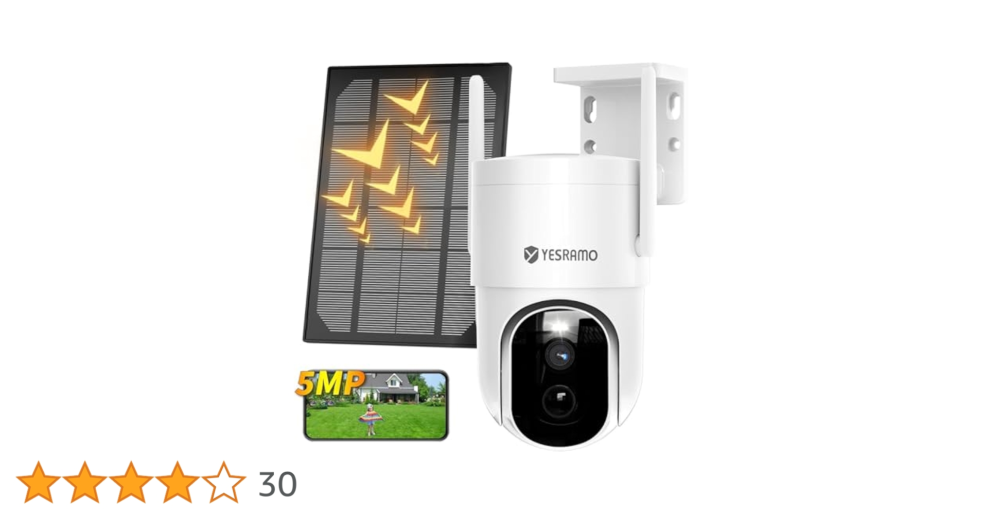 【500万超高画素・Alexa対応】YESRAMO 防犯カメラ 屋外 ソーラー Amazon.co.jp: 【500万超高画素・PTZ全方位防犯カメラ・Alexa