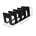 TEHAUX Elegant Bookends Set 4-Section Book Stand for Office Plastic Book Holder for Home Minimalist Design