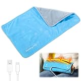 Hojalis Almohadilla Eléctrica, Manta Electrica USB Almohadilla, Almohadilla Térmica Eléctrica,Almohadillas Calefactoras USB,Electrica Portátil De Manta Termica,Calefacción Rápida, 50x30cm (Azul)