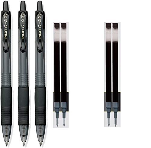 3 bolígrafos Pilot G2 retráctiles con tinta de gel rojo miniatura 1