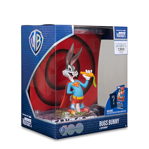 Mcfarlane Toys - Movie Maniacs 7" Posed - Wb100 Wave 1 - Bugs Bunny As Superman (Looney Tunes) #TOP7