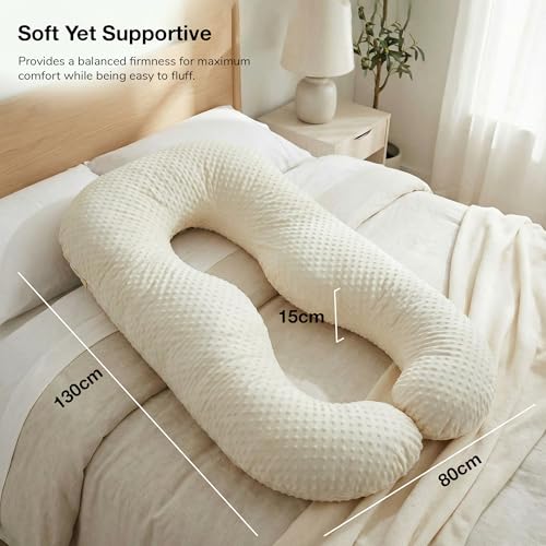 Image of BAYBEE Premium Pregnancy Pillow for Women | Maternity Pillows for Pregnancy Sleeping with 360 Full Body Support | Pregnancy Pillow with Removable Washable Cover & Zipper Closure for Easy Use (Yellow)