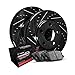 R1 Concepts Front Brakes and Rotors Kit |Front Brake Pads| Brake Rotors and Pads| Performance Off-Road Brake Pads and Rotors WHVN1-42017