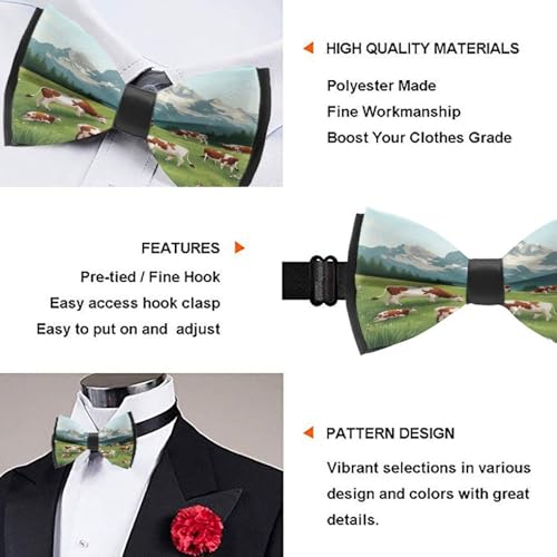 Supdreamc Men's Fashion Bow Tie - Adjustable Length for Tuxedo & Formal Events4