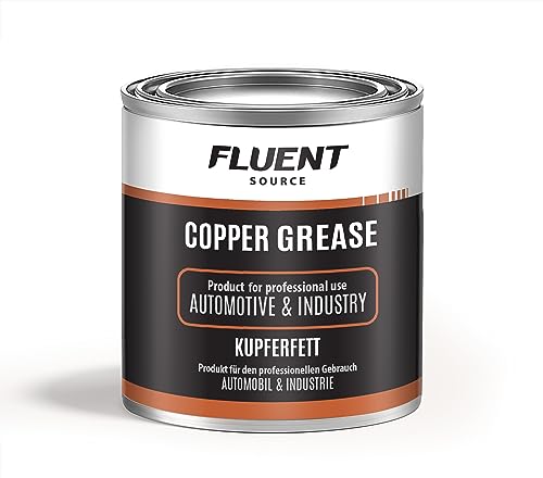 Fluent Source - Copper Grease - Anti-Seize Bolts Battery Terminal Protector High Temp Spark Plug Glow Plug Preventing Stuck Fasteners High Concentration of Copper Brake Pad Turbo Manifolds Bolst 11 oz